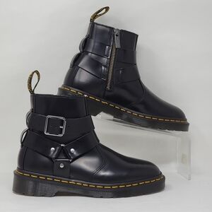 Dr Martens Airwair Jaimes Men's Size 4 Wmns Sz 5 Leather Buckle Black Boots New